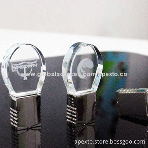 Crystal USB Flash Drives with Anti-shock and Moisture Resistance, Supports Plug-and-play Function